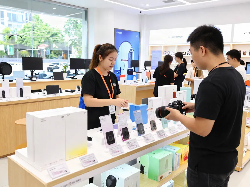 Engaging retail scene featuring ROKOK88 Super products with customers and staff.