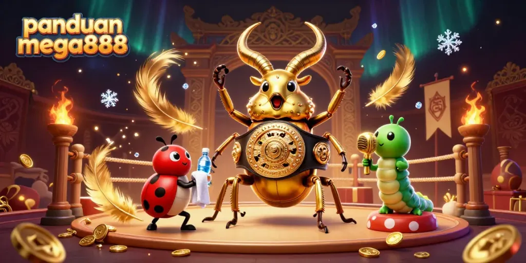 Experience the excitement of panduan mega888 with this dynamic 3D illustration of gaming characters in action.