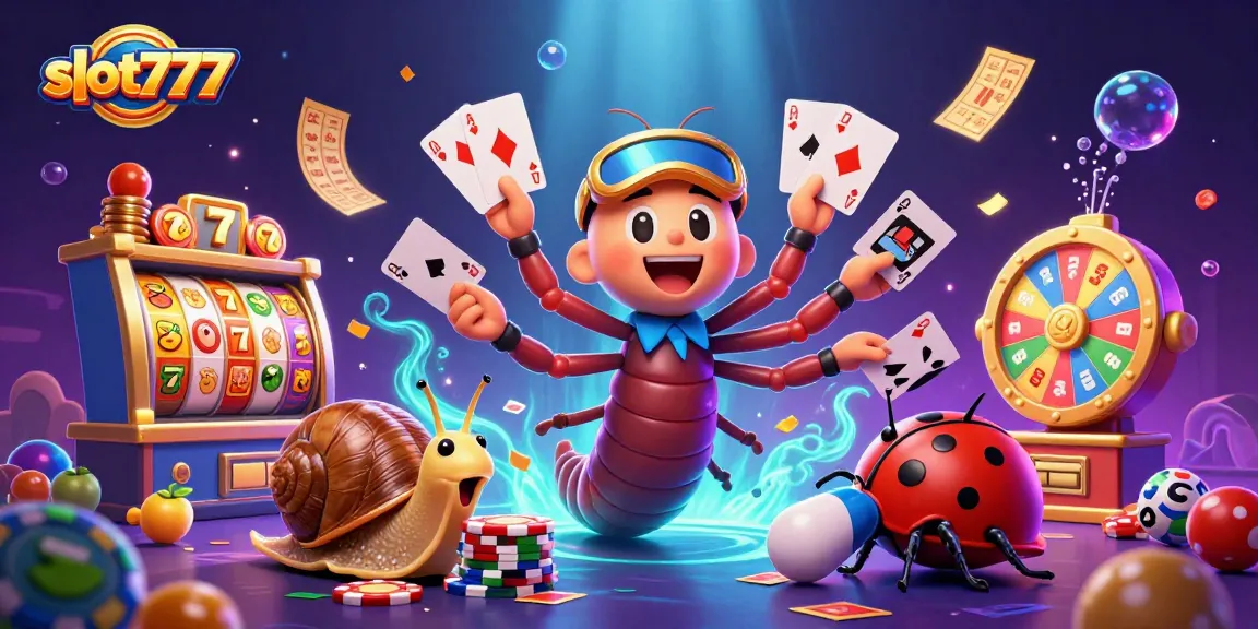 Experience thrilling wins with slot777 as it showcases vibrant slot reels and dynamic casino characters.