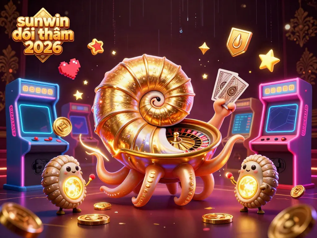Experience the thrill of sunwin đổi thưởng 2026 with a vibrant 3D casino gaming scene.