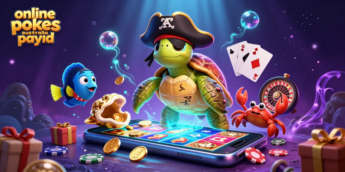 Engage with online pokies Australia PayID in this vibrant 3D casino-themed illustration.